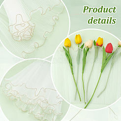 Упаковка для букетов цветов из морщинистого волнистого полиэстера FIND-WH0110-752