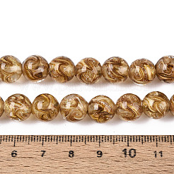 Handgemachte Glasperlen Goldsand-Stränge&nbsp;LAMP-T023-31E
