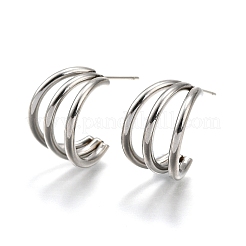 Серьги-гвоздики из нержавеющей стали 304&nbsp;EJEW-G298-13A-P