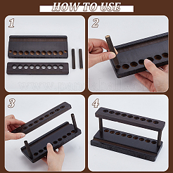 Stifthalter aus Gummiholz&nbsp;AJEW-WH0070-48A