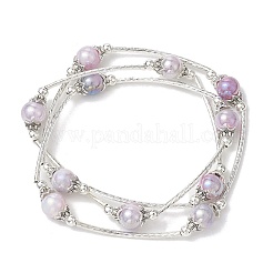 Эластичные браслеты из гальванического стекла BJEW-JB11614