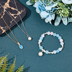 Подвески-гвоздики с жемчужинами из нержавеющей стали 304 STAS-UN0017-09