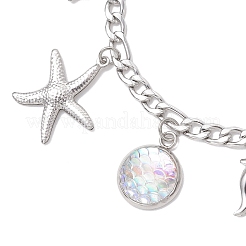 Браслеты с подвесками из нержавеющей стали Ocean 304&nbsp;BJEW-JB12550