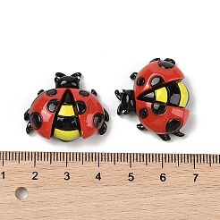 Кабошоны с декодированием из непрозрачной смолы на тему насекомых&nbsp;RESI-M044-02F