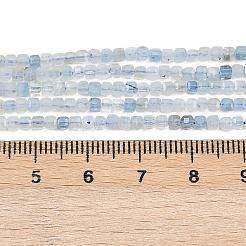 Природные Аквамарин бисер нитей G-L628-D10-2x2mm-01