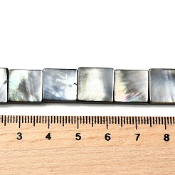 Нити бусин из натуральной черной ракушки для губ BSHE-D300-07-12mm