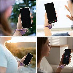 6шт 3-х цветный силиконовый шнурок для телефона в форме сердца KEYC-CA0001-29