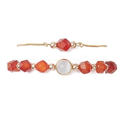 Природные сердолик браслеты из бисера&nbsp;BJEW-JB13009-02