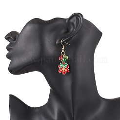 Серьги-подвески из нержавеющей стали 304 со стеклянными подвесками EJEW-JE06526