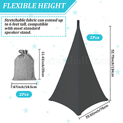 2 Stück dreiseitige Stativ-Lautsprecherhalterungsabdeckung aus Spandex&nbsp;AJEW-WH20130-140C
