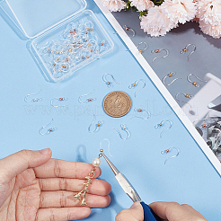 64 шт. 4-х цветные прозрачные смоляные крючки для сережек&nbsp;RESI-PH0001-84