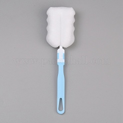 Brosse à biberon en éponge avec manche en plastique&nbsp;AJEW-WH0481-478