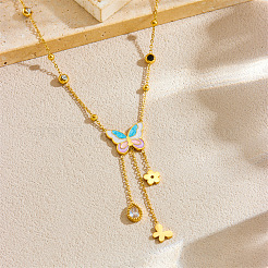 Женское ожерелье с подвеской в виде цветка-бабочки&nbsp;FS-WGAFF89-01