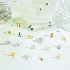 60 шт. 6 шт. фурнитура для сережек-гвоздиков из нержавеющей стали 304 STAS-DC0010-20