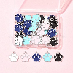 50шт 5 цвета сплава эмалевые подвески&nbsp;ENAM-FS0002-29