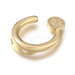 Pendentifs en laiton zircon cubique transparent&nbsp;CU-CBA3569-01G-C