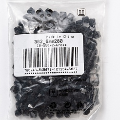 チェコガラスビーズ  多面カット  双円錐形  ブラック  直径6mm  穴：0.8mm  144個/グロス&nbsp;302_6mm280