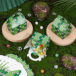 16 шт. коробки для конфет из крафт-бумаги с футбольным узором&nbsp;CON-OC0001-65B