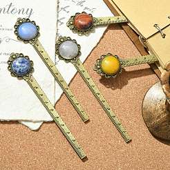 Смешанные закладки из натуральных и синтетических драгоценных камней&nbsp;AJEW-JK00282