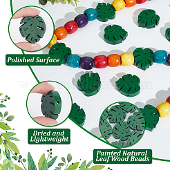 50 шт. бусины из натурального дерева WOOD-PH0002-39