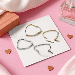 4 пара двухцветных железных серег-колец&nbsp;EJEW-HY0001-41