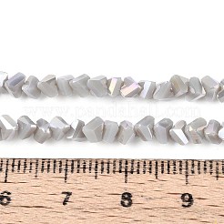 Гальванические непрозрачные стеклянные бусины GLAA-N022-4mm-21