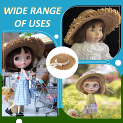 Соломенная шляпа для кукол&nbsp;DOLL-WH0002-42B