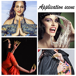 20 шт. 10 стиля полые железные кольца-когти на кончиках ногтей AJEW-PH0004-10