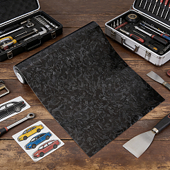 Film d'emballage en vinyle autocollant en fibre de voiture en PVC&nbsp;DIY-WH0061-064A