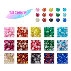 450 шт. 15 цвета окрашенные распылением хрустальные стеклянные бусины CCG-YW0001-04