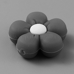 Цветочные светящиеся силиконовые бусины&nbsp;SIL-WH0008-37L