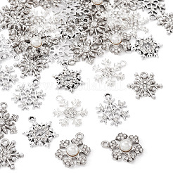 36 stücke 6 stile legierung strass anhänger&nbsp;FIND-TA0010-05