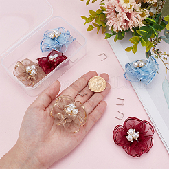 6 Stück Schuhschnallenclips aus Blumenlegierung&nbsp;HJEW-HY00030