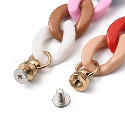 Непрозрачная акриловая цепочка для брелков своими руками HJEW-JM00400-03