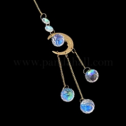 Стеклянная капля большой кулон украшения&nbsp;HJEW-M005-05B-G