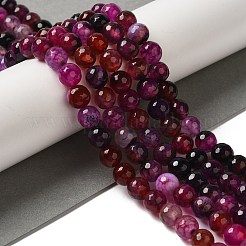 Окрашенные и нагретые нити натуральных агатовых бус с жилами дракона G-P539-A01-09