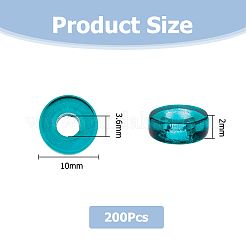 200шт прозрачные бусины лэмпворк ручной работы LAMP-HS0001-10