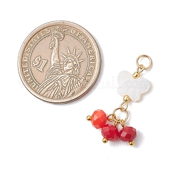 Натуральная белая раковина со стеклянными подвесками&nbsp;PALLOY-JF05143