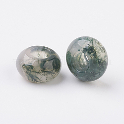 Природного индийского агата Европейский бисером X-G-G740-14x8mm-11