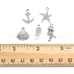 25шт 5 стиля подвески из сплава с кристаллами и стразами FIND-FS0004-10