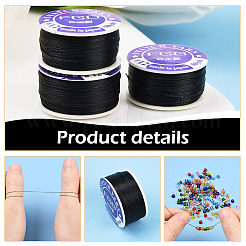 3 рулон нейлоновых ниток для бисероплетения со специальным покрытием&nbsp;OCOR-PA0001-02B