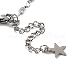 Impostazioni per bracciale a maglie in acciaio inossidabile 201 anti-appannamento adatte per cabochon&nbsp;MAK-K023-01C-P
