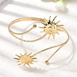 Браслеты-манжеты из нержавеющей стали 304 для женщин&nbsp;BJEW-B152-01G-A