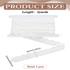 5 ярд хлопкового кружева с бантом и ажурным цветком&nbsp;OCOR-LP0001-17