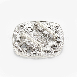 Breloques coulissantes supports de cabochon en alliage de style tibétain&nbsp;TIBEB-R068-35AS-LF