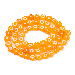 Ручной работы стеклянная бусина тысячецветник нитей&nbsp;LAMP-N029-017A-05