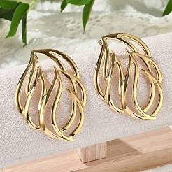 Серьги-гвоздики из нержавеющей стали 304&nbsp;EJEW-Z084-18G