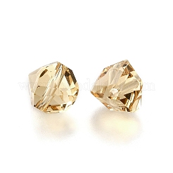 ガラス模造オーストリアクリスタルビーズ  ポリゴン  多面カット  ナバホホワイト  9x9.5x9.5mm  穴：1.2mm&nbsp;GLAA-P071-02B-28