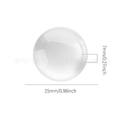 Прозрачные стеклянные кабошоны GGLA-YW0001-06B