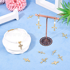 8 шт. 4 стиля латунные подвески с микропаве и кубическим цирконием&nbsp;KK-TA0002-91